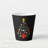 ビリヤード・クリスマスツリー カフェラテマグ (正面)