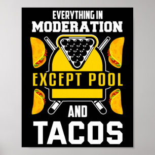 ビリヤード・シャツジョークTaco恋人ビリヤード・プールPla ポスター