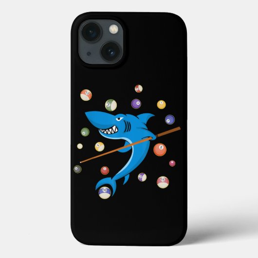 ビリヤード・シャーク8ボールプレーヤープールテーブルキュースティック Case-Mate iPhoneケース (裏面)