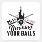 ビリヤード・スヌッカー8ボールビリヤード・ギフトおもしろいギフト スクエアシール (正面)