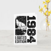 ビリヤード・スヌーカーゲームヴィンテージ1984誕生日・プール –  カード (黄色い花)