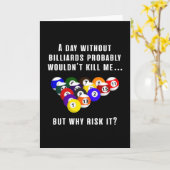 ビリヤード・スヌーカープールビリヤード8ボールおもしろいギフト カード (黄色い花)