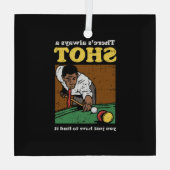 ビリヤード・スヌーカーレトロ ガラスオーナメント (裏面)