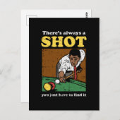 ビリヤード・スヌーカーレトロ ポストカード (正面/裏面)