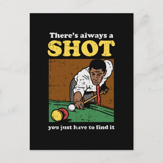 ビリヤード・スヌーカーレトロ ポストカード (正面)