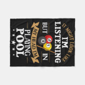 ビリヤード・スヌーカー・プール・ゲーム選手スポーツ競技会 フリースブランケット (正面(横))