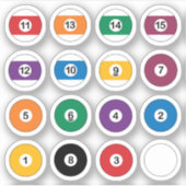 ビリヤード・スヌーカー・ボール・パック シール (正面)