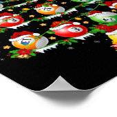 ビリヤード・スポーツ愛好家照明ビリヤード・クリスマ ポスター (角)