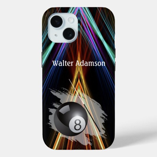 ビリヤード スポーツ ボール キュー 名前入り Case-Mate iPhoneケース (裏面)