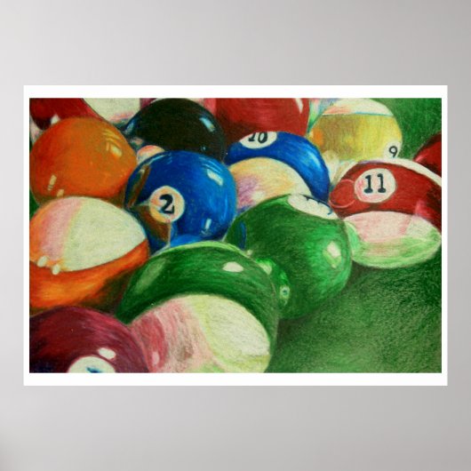 ビリヤード・タイム – ロバート・ホジソン ポスター (正面)