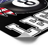 ビリヤード・チーム8 Llプールのゲームプレーヤーのギフトのためのプール ポスター (角)