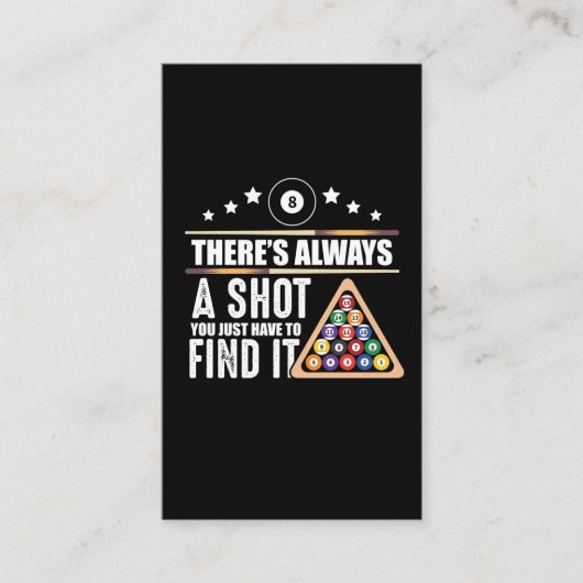 ビリヤード·チーム·プールの選手がスヌーカーファンへの贈り物 名刺 (正面)