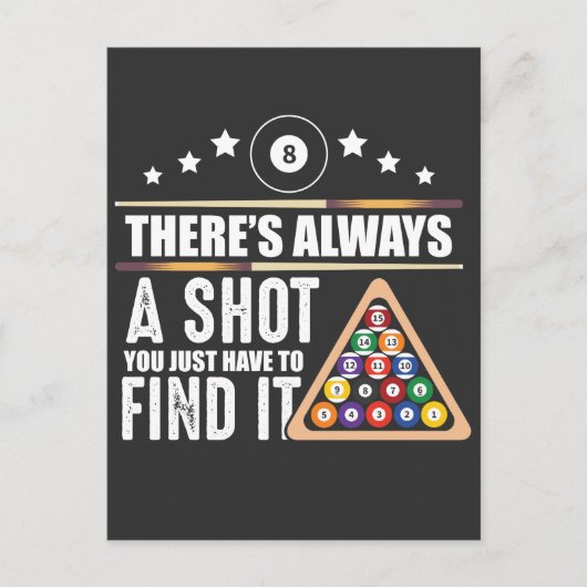 ビリヤード・チーム・プール・プレーヤーがスヌーカーファンに贈呈 ポストカード (正面)