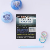 ビリヤード・テーブル、プール、スヌーカー・ク広告ラブ チラシ (シングル)