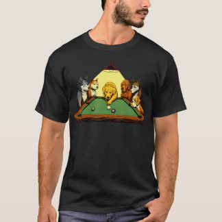 ビリヤード・ドッグス - 8ボール ビリヤードゲーム プール Tシャツ