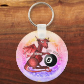 ビリヤード・ドラゴン キーホルダー (正面)