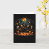 ビリヤード・ハロウィン カード (黄色い花)