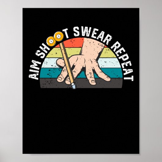 ビリヤード・ビリヤード・ビリヤード8ボール狙い ポスター (正面)