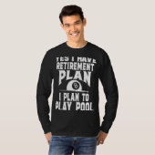 ビリヤード・ビリヤード・プールYes退職 Tシャツ (正面フル)