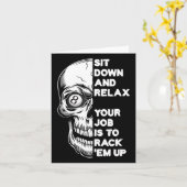 ビリヤード・プレイヤースカルスケルトン・ビリヤード・テーブルRac カード (黄色い花)