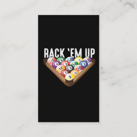 ビリヤード·プレーヤー·ラック·アップ·エイト·ボール·プール 名刺 (正面)