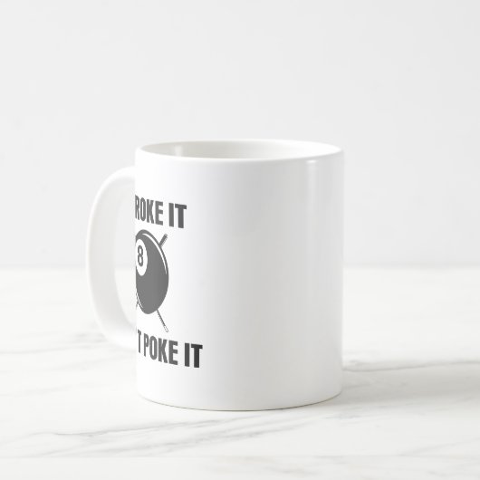 ビリヤード・プールおもしろいスヌーカー選手が打つ コーヒーマグカップ (正面左)