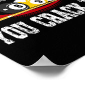 ビリヤード・プールのビリヤーをおもしろい割り込む ポスター (角)