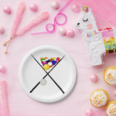 ビリヤード・プールのボールとキュー ペーパープレート (パーティー)