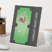 ビリヤード・プールパーソナライズされたテーブルの看板 台座サイン (インサイチュ)