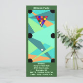 ビリヤード ～ プールパーティー招待状 ～ 簡単にカスタマイズ 招待状 (スタンド正面)