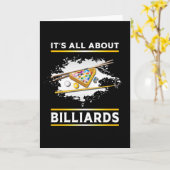 ビリヤード・プールビリヤード・スヌッカー8ボールおもしろいギフト カード (黄色い花)