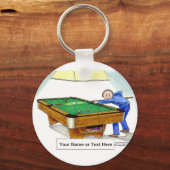 ビリヤード、プールプレーヤー キーホルダー (正面)