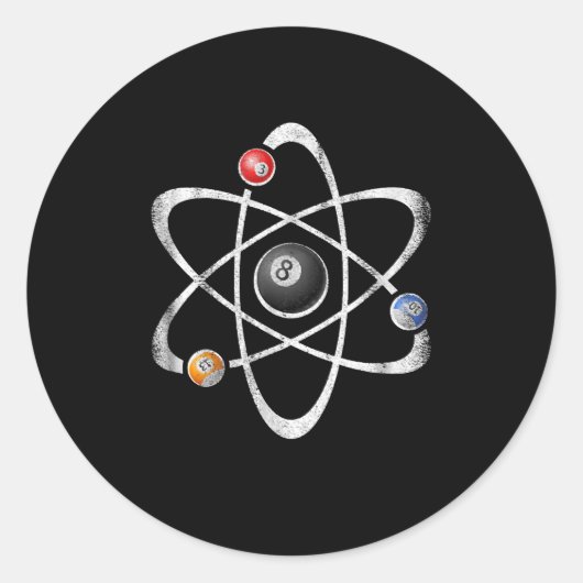 ビリヤード・プールホールスポーツ原子科学 ラウンドシール (正面)