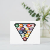 ビリヤード/プールボールがラックに入る: ポストカード (スタンド正面)