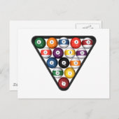 ビリヤード/プールボールがラックに入る: ポストカード (正面/裏面)