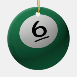 ビリヤード/プールボールクリスマスオーナメント6 （6個） セラミックオーナメント