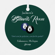 ビリヤード・プール人洞窟クリスマスオーナメント