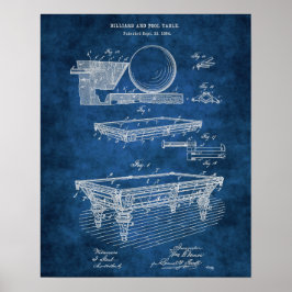 ビリヤード・プール台番号5レックルーム・デコール ポスター