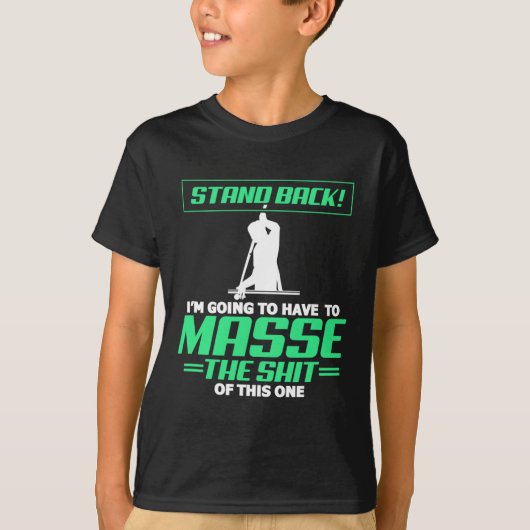 ビリヤード・プール選手のスタンドバック Tシャツ (正面)