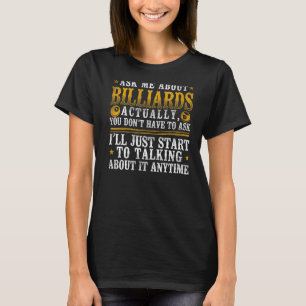 ビリヤード・プール選手のボール頼ヴィンテージBiについて Tシャツ