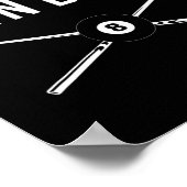 ビリヤード・プール選手デザイン8球メーク ポスター (角)