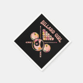 ビリヤード・プール選手ビヤード8ボール スタンダードカクテルナプキン (角)