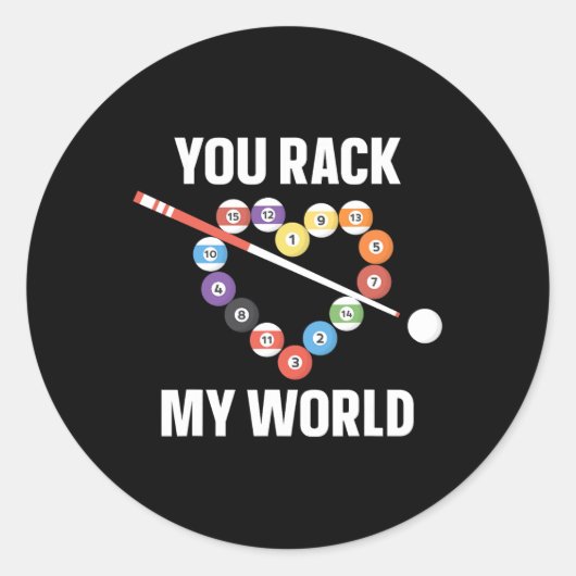 ビリヤード・プール選手ボールプンハートバレンティンダ ラウンドシール (正面)