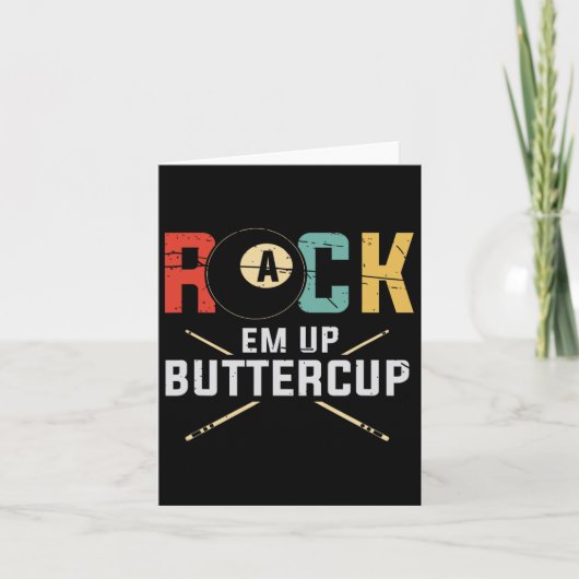 ビリヤード・プール選手ラックEmアップバターカップスティック8 カード (正面)