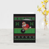 ビリヤード・プール醜いクリスマスセータースタイル カード (黄色い花)