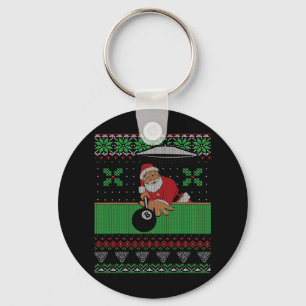 ビリヤード・プール醜いクリスマスセータースタイル キーホルダー