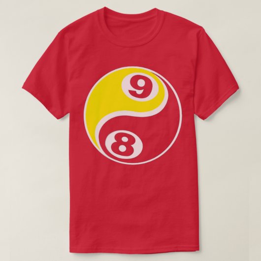 ビリヤード・プール8ボール9ボールスカル1 Tシャツ (デザイン正面)