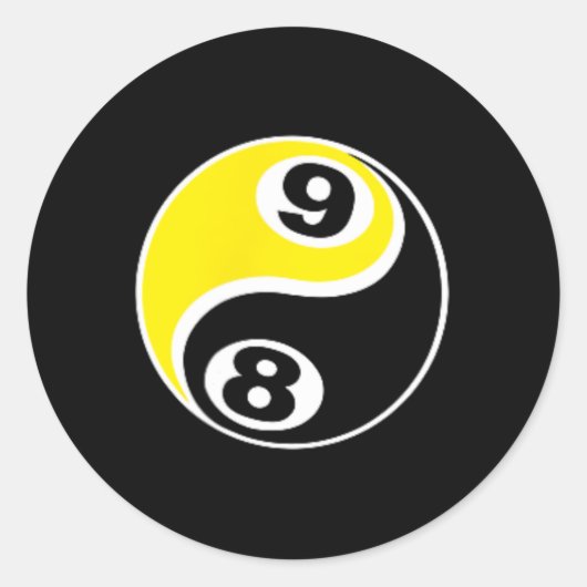 ビリヤード・プール・シャツ8 Ll 9 LlスカルTee ラウンドシール (正面)