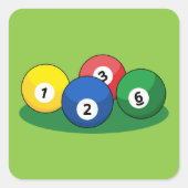 ビリヤード・プール・スヌーカー・ボール スクエアシール (正面)