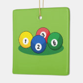 ビリヤード・プール・スヌーカー・ボール セラミックオーナメント (左)